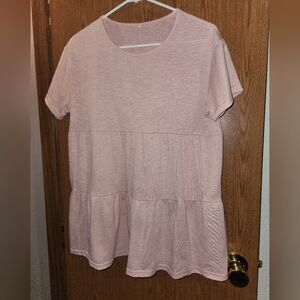 Pink Size Small Flowy Tiered Top